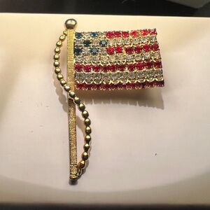 Vintage Rafaella Flag Brooch